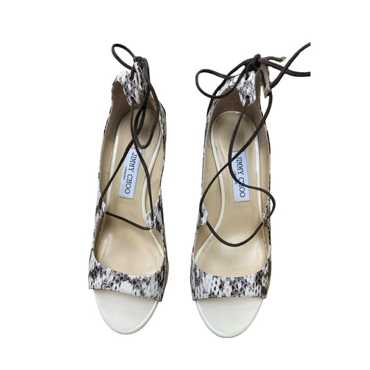 Shoes Luxury Designer By Jimmy Choo In Animal Print, Size:9