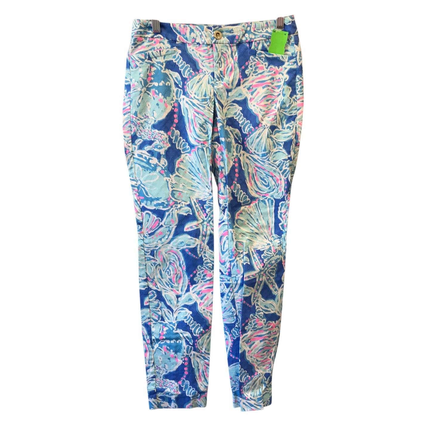 Pants Designer By Lilly Pulitzer In Blue & Pink, Size:0