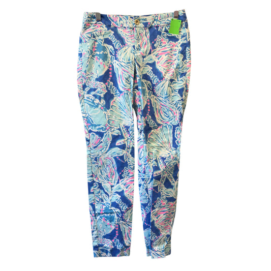 Pants Designer By Lilly Pulitzer In Blue & Pink, Size:0