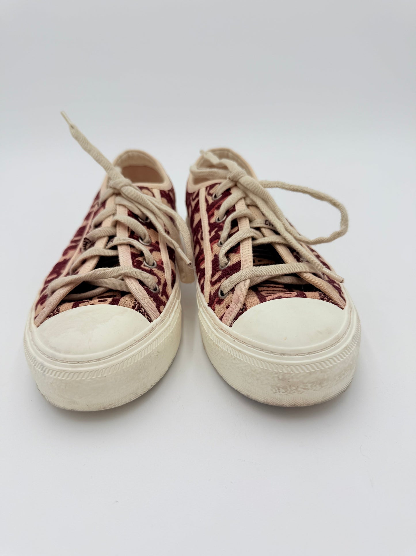 Shoes Luxury Designer By Dior In Maroon, Size:8