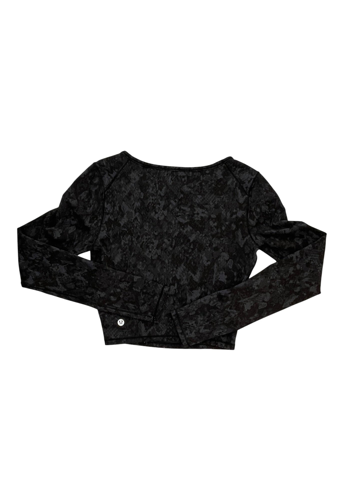 Athletic Top Ls Collar By Lululemon In Snakeskin Print, Size:M