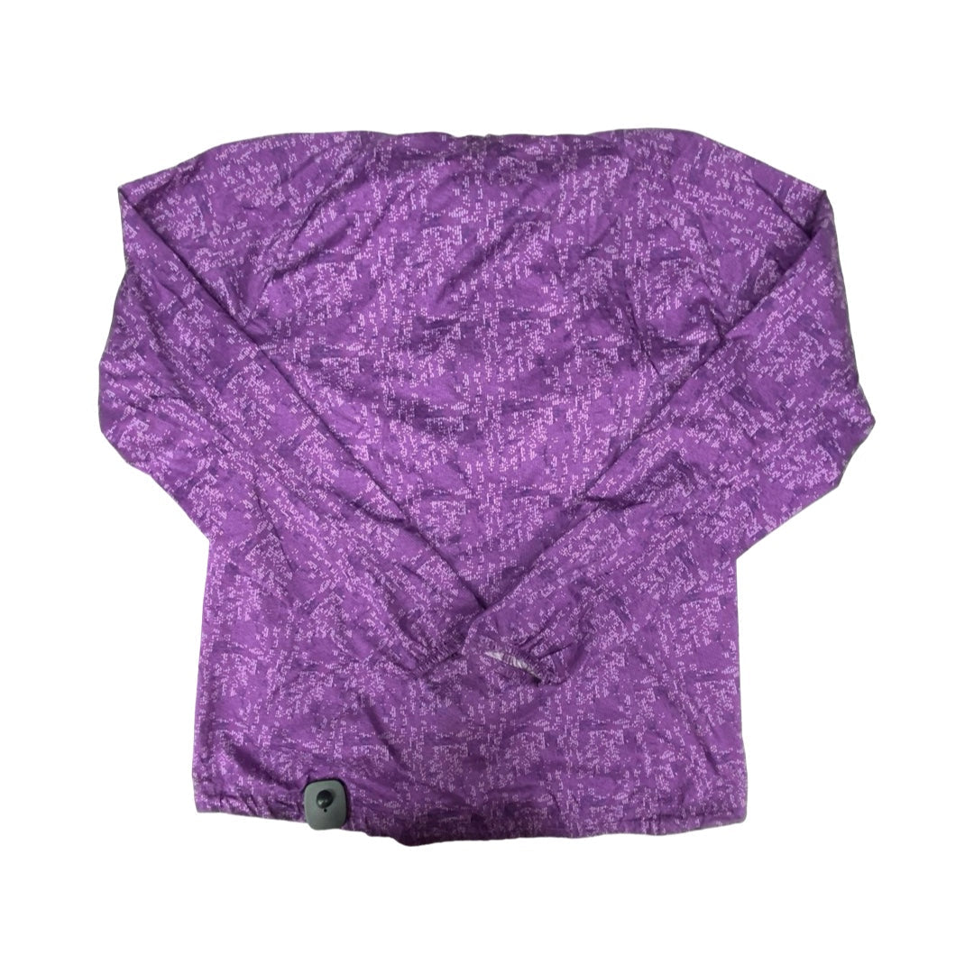 Jacket Windbreaker By Asics In Purple, Size:L