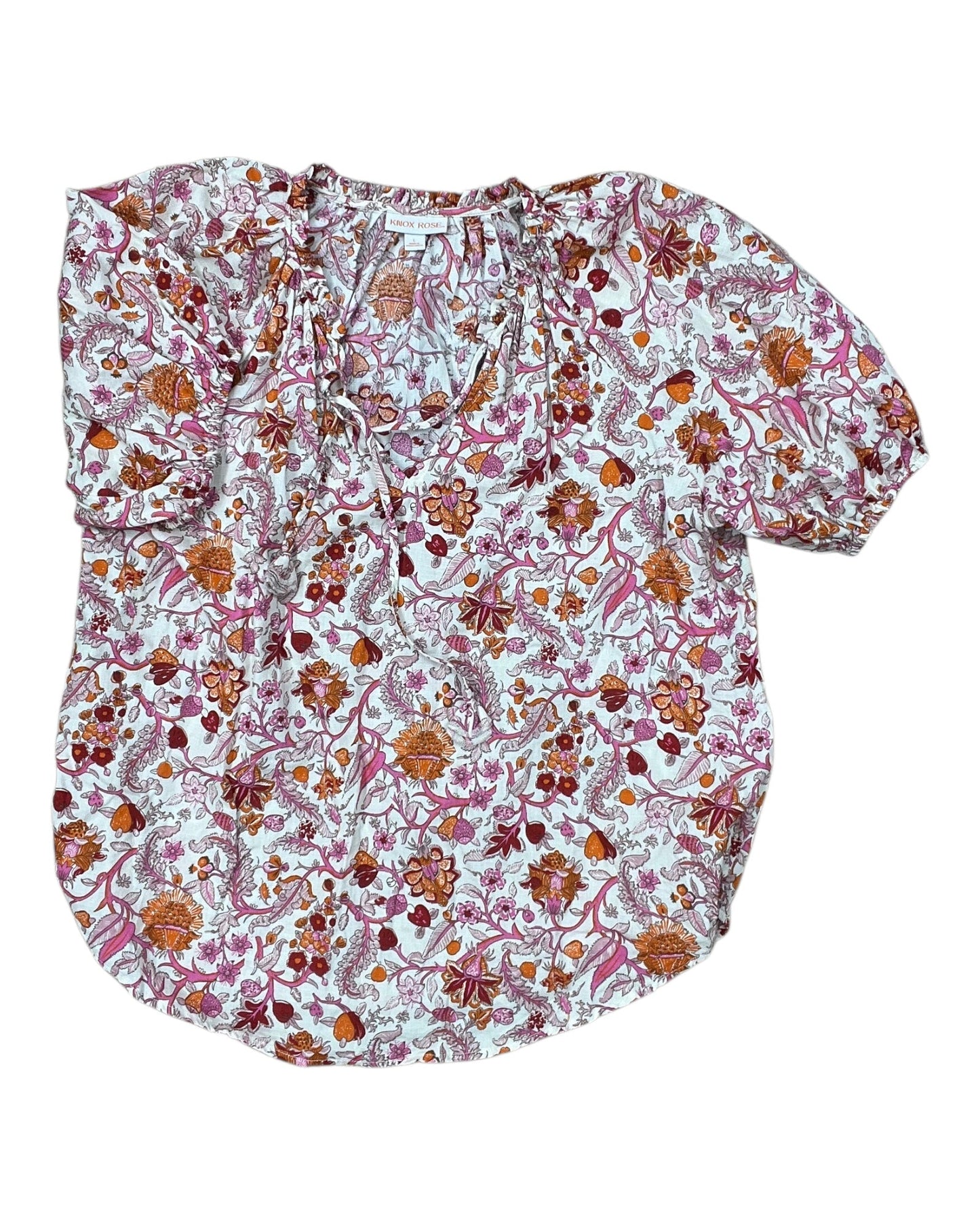 Top Ss By Knox Rose In Orange & Pink, Size:L