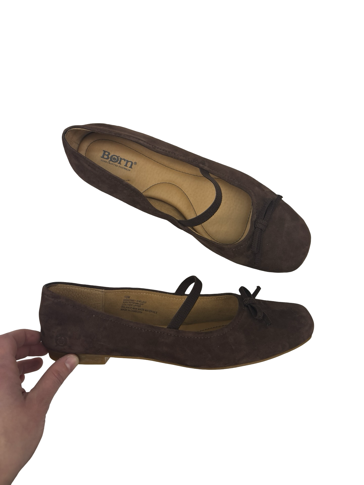 Shoes Flats By Born In Brown, Size:10