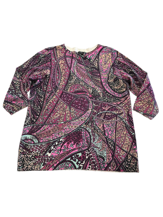 Top Ls By Talbots In Pink & Purple, Size:Xl