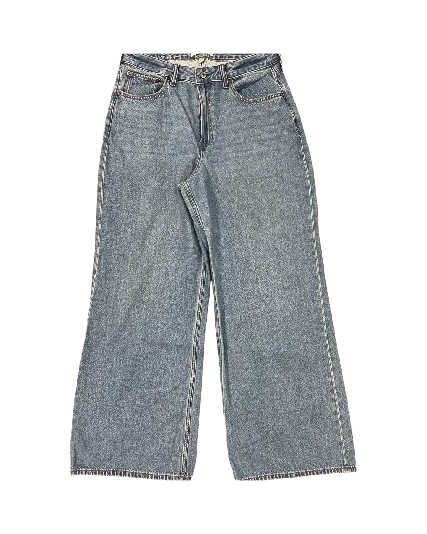 Jeans Wide Leg By Abercrombie And Fitch In Blue Denim, Size:8