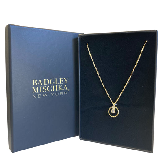 Necklace Pendant By Badgley Mischka In Gold