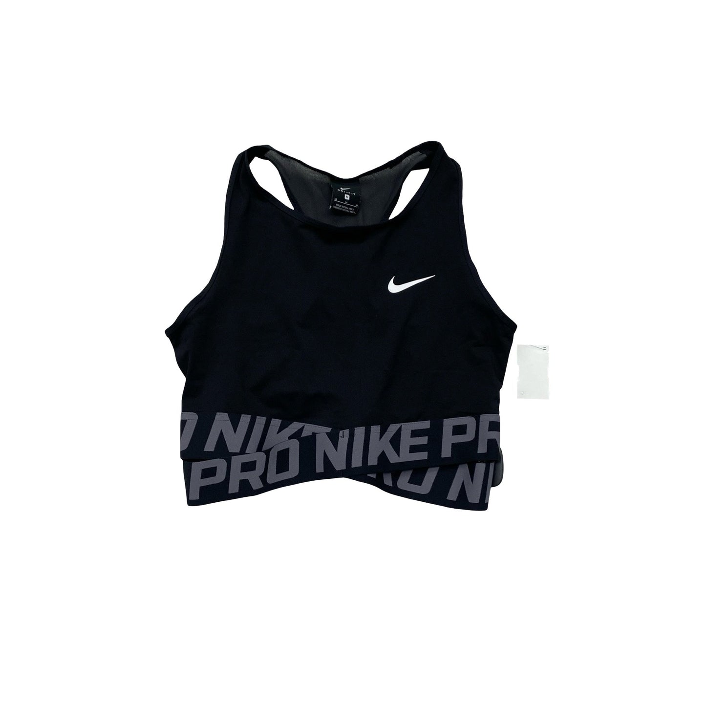 Athletic Bra By Nike In Black & Grey, Size:M