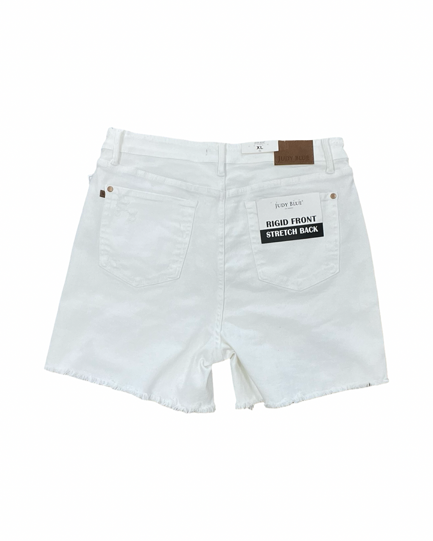 Shorts By Judy Blue In White Denim, Size:Xl