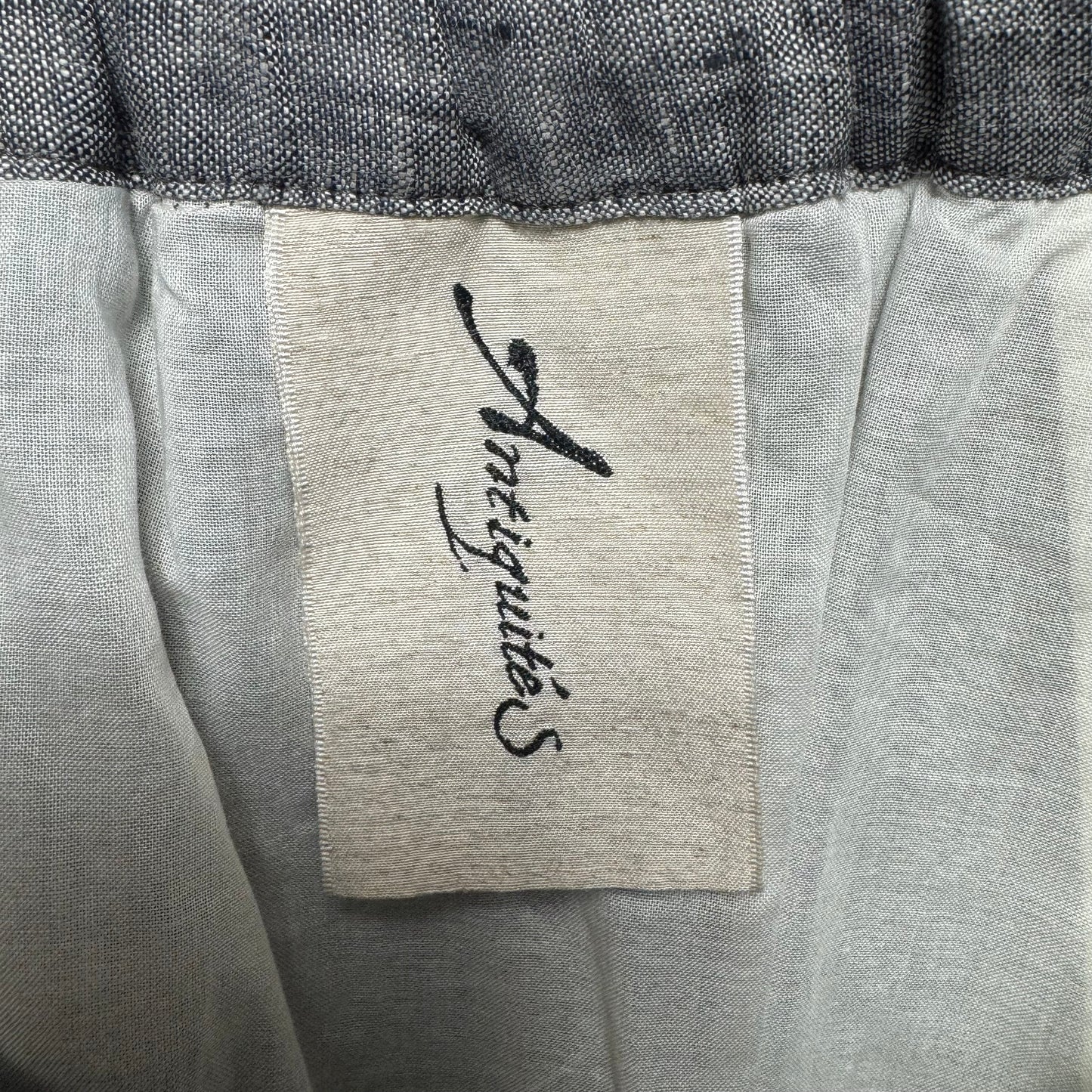Linen Skirt Maxi By Antiquities In Grey, Size: M/L ESTIMATED