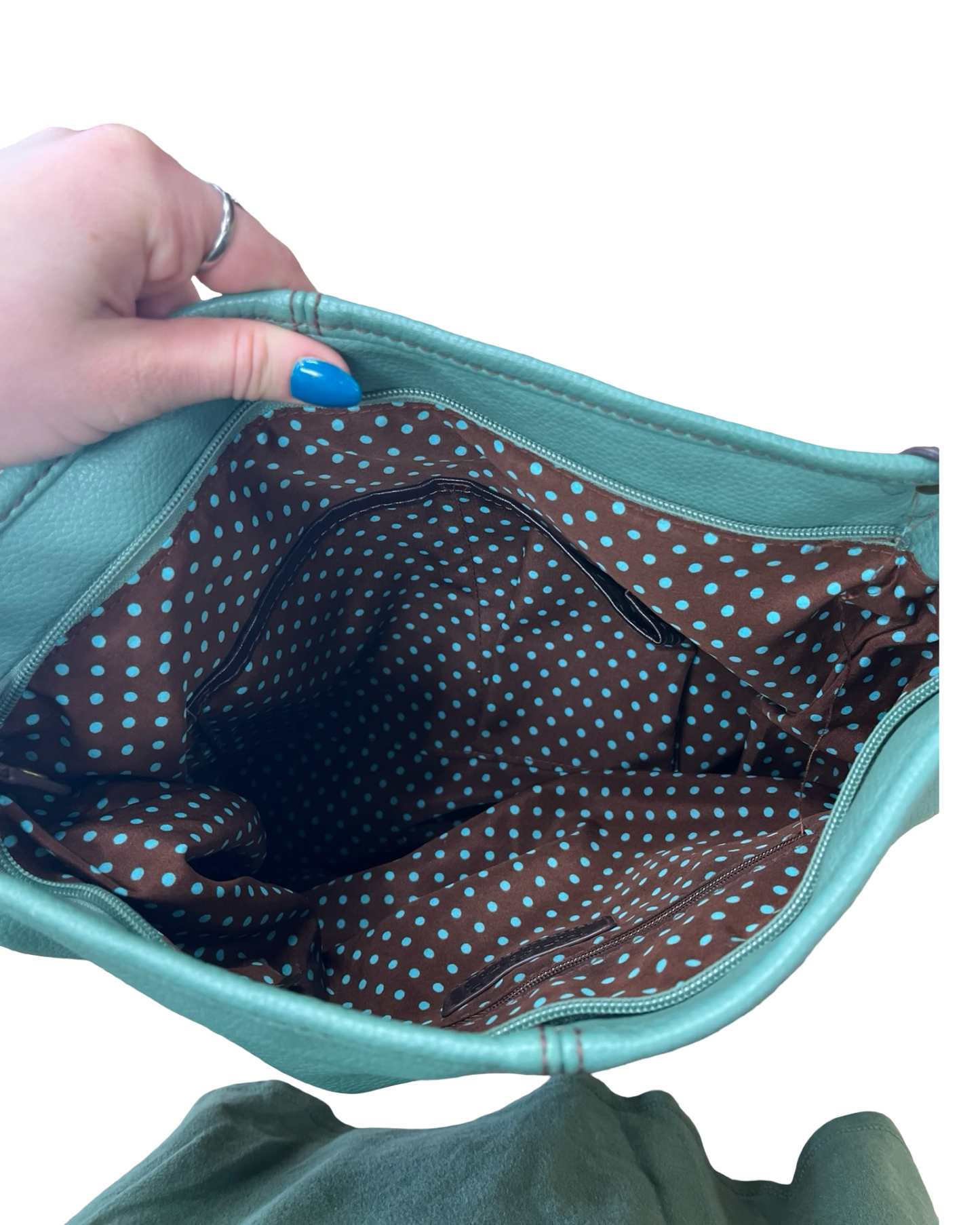 Handbag By Chala In Teal, Size:Large