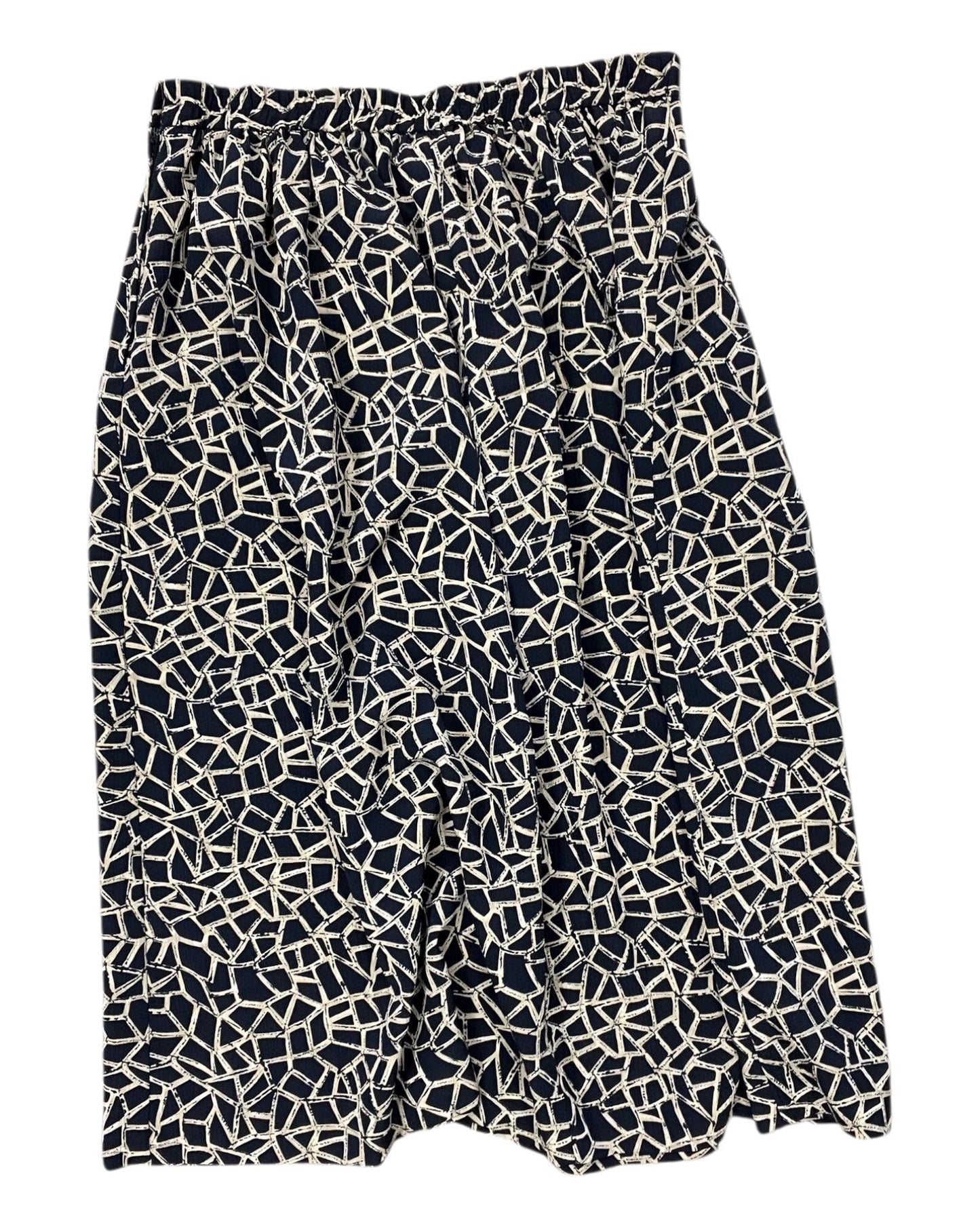 Skirt Midi By Leslie Fay In Black & Gold, Size:L