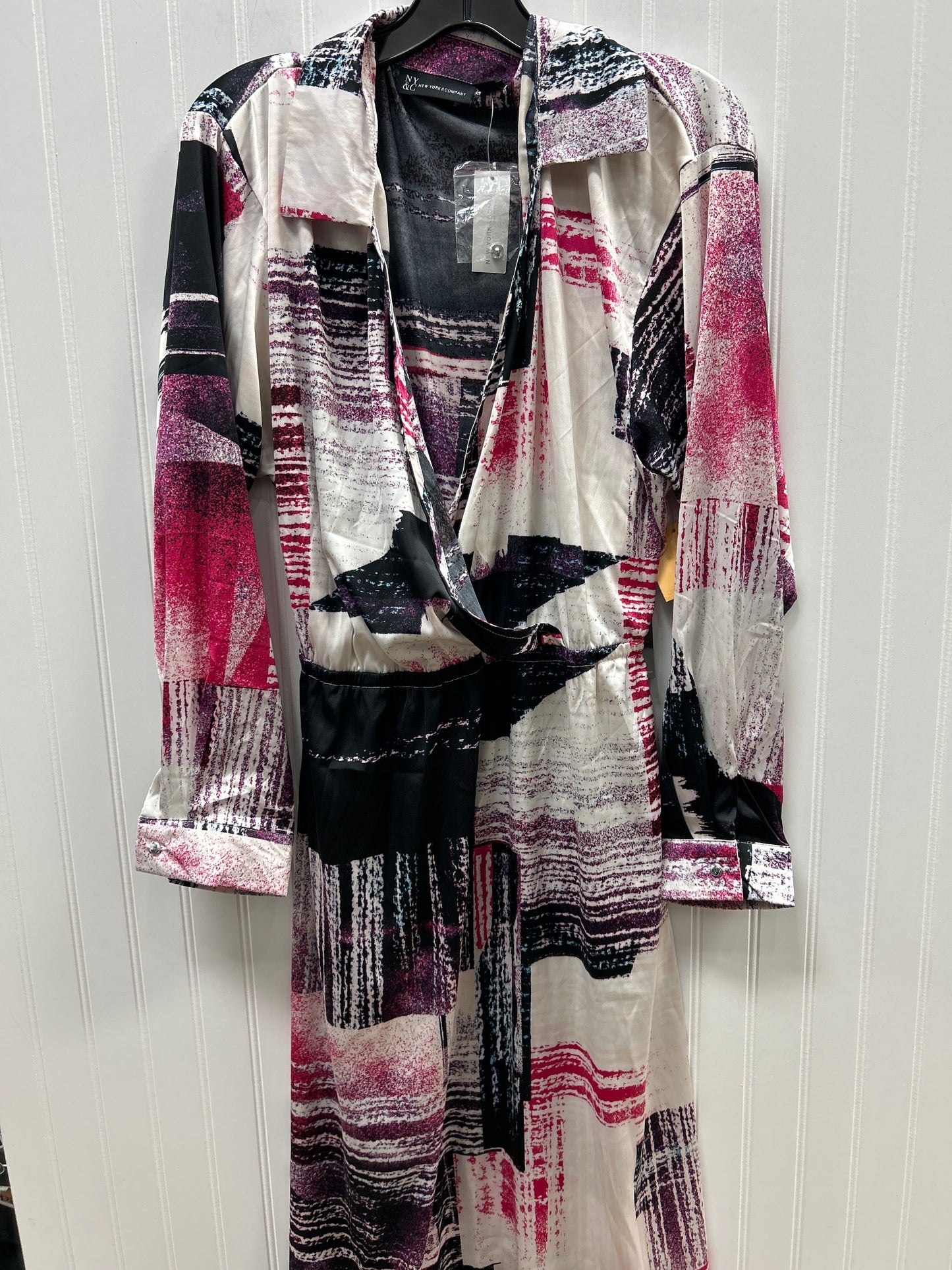 Dress Casual Maxi By New York And Co In Pink & Purple, Size:1X