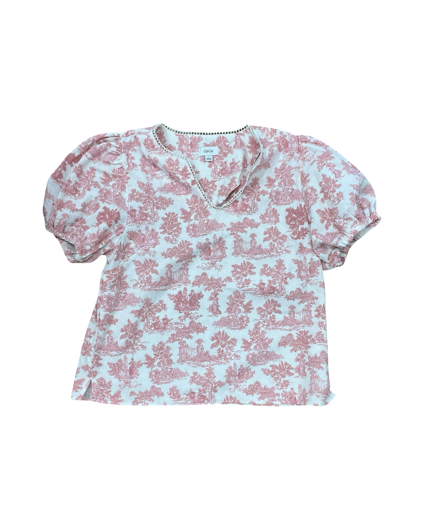 Top Ss By Cece In Pink & White, Size:L