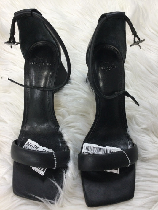 Sandals Heels Block By Marc Fisher In Black, Size:8
