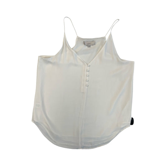 Top Sleeveless By Loft In Cream, Size:L
