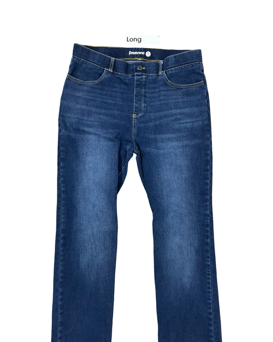 Jeans Straight By Betabrand In Blue Denim, Size:Xl