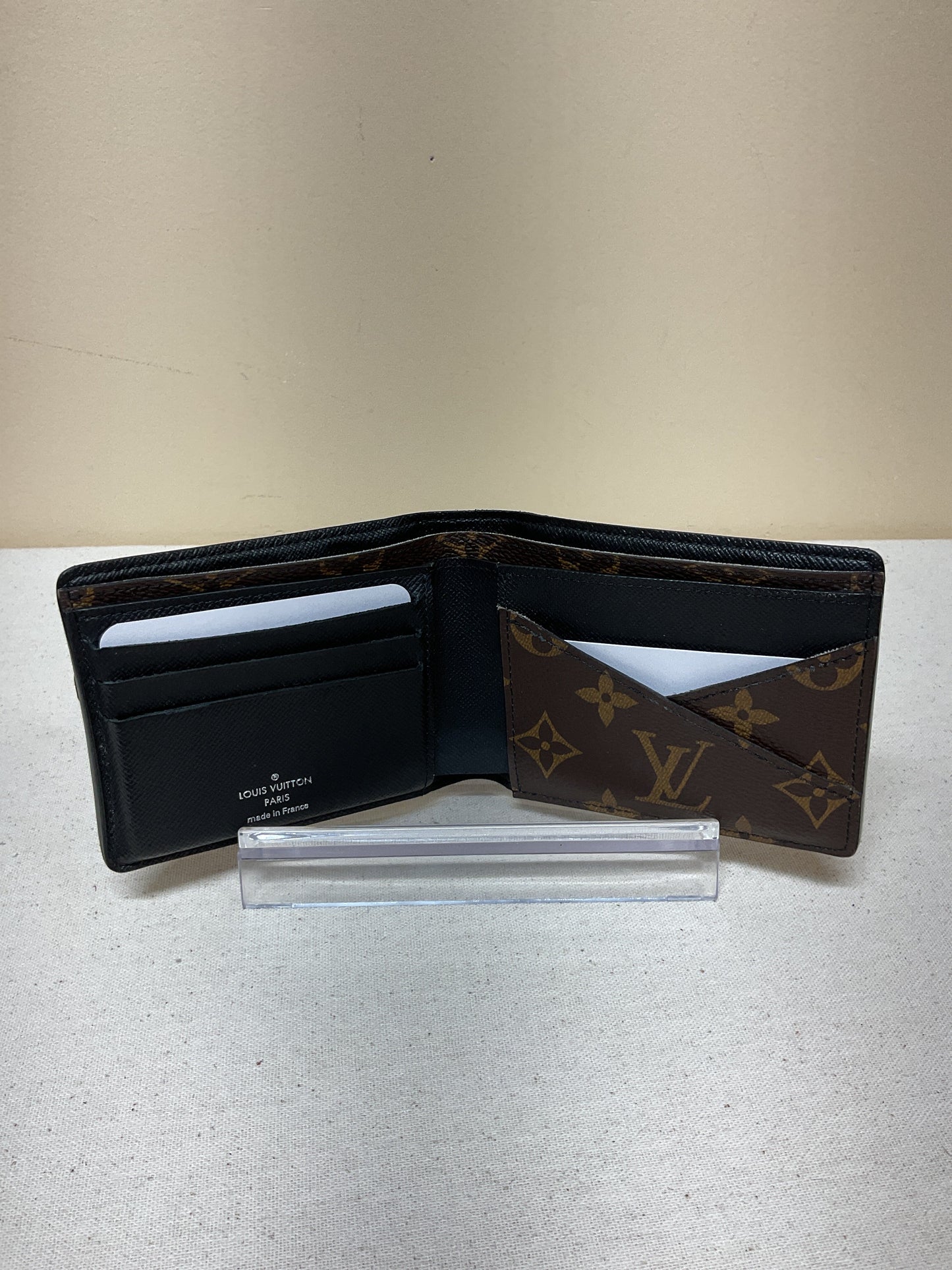 Wallet Luxury Designer By Louis Vuitton In Black & Brown, Size:Small