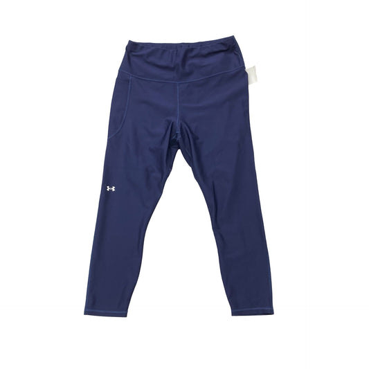 Athletic Leggings By Under Armour In Navy, Size:1X