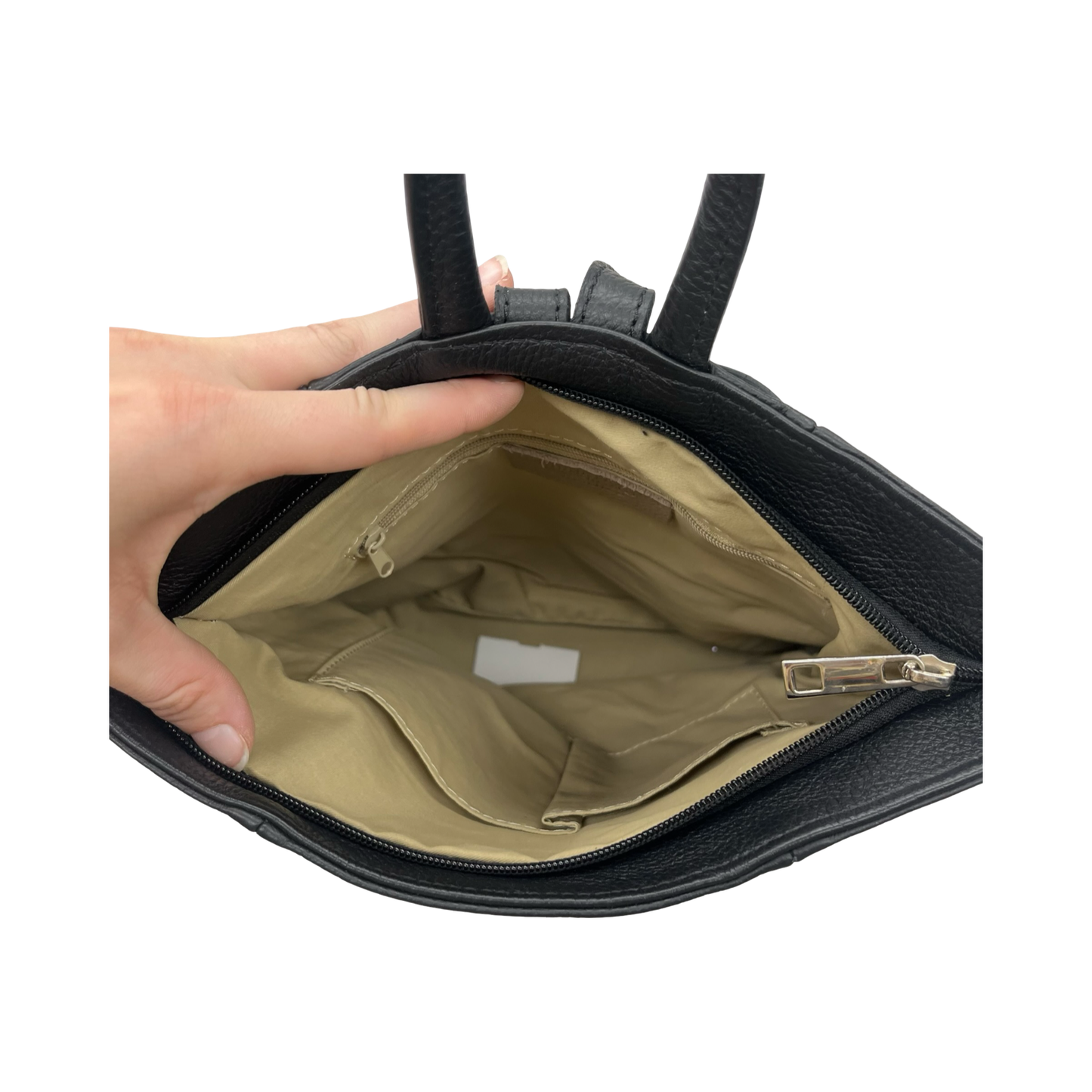 Backpack Leather By Clothes Mentor In Black, Size:Medium