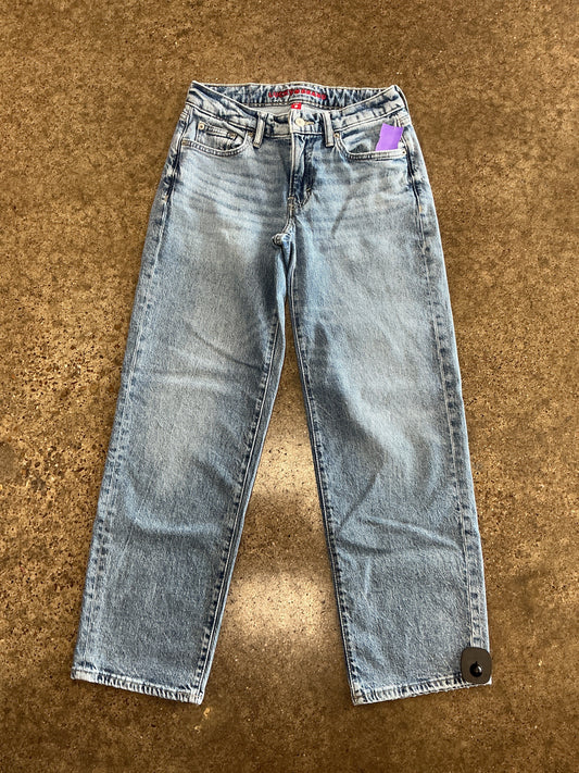 Jeans Straight By Lucky Brand In Blue Denim, Size:0