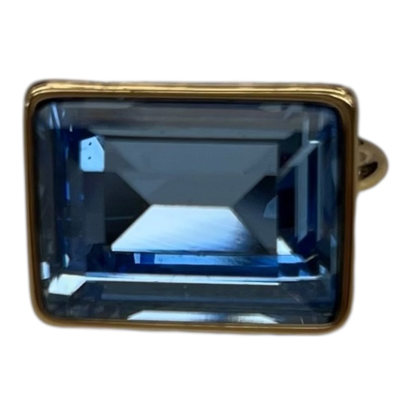 Ring Statement By Christian Siriano In Blue & Gold, Size:9