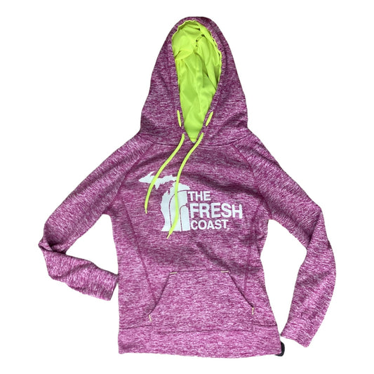 Athletic Sweatshirt Hoodie By The North Face In Purple, Size:L