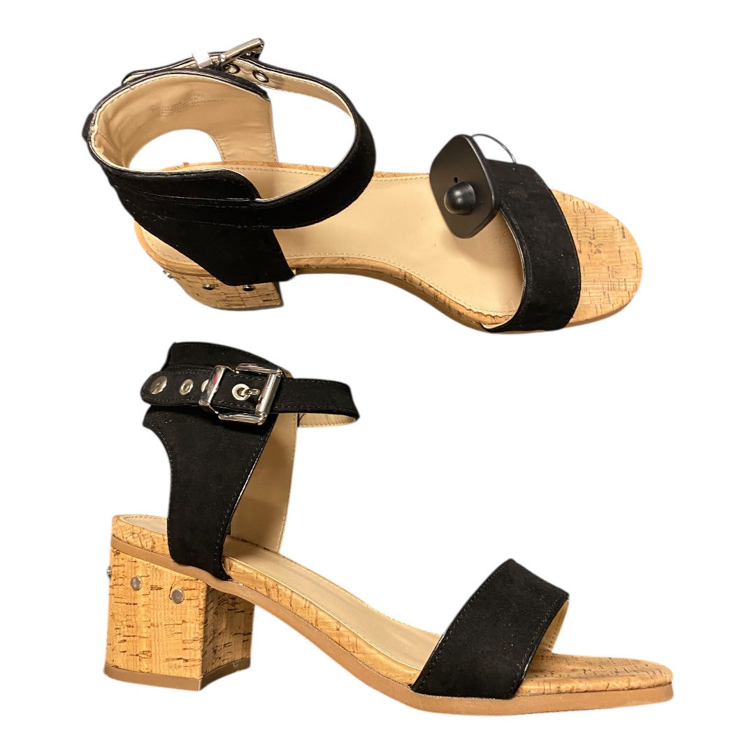 Sandals Heels Block By Madeline In Black, Size:9