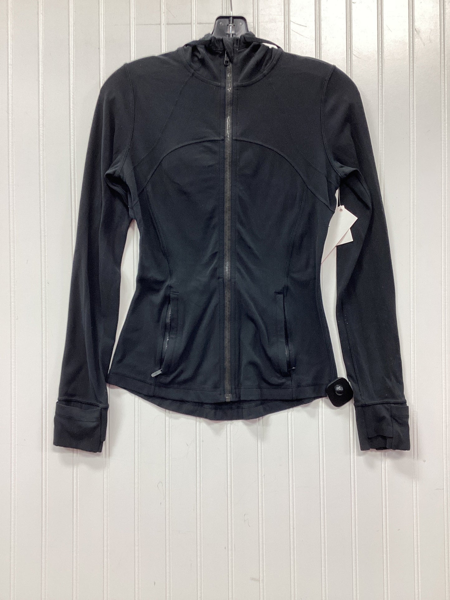 Athletic Top Ls Hoodie By Lululemon In Black, Size:4
