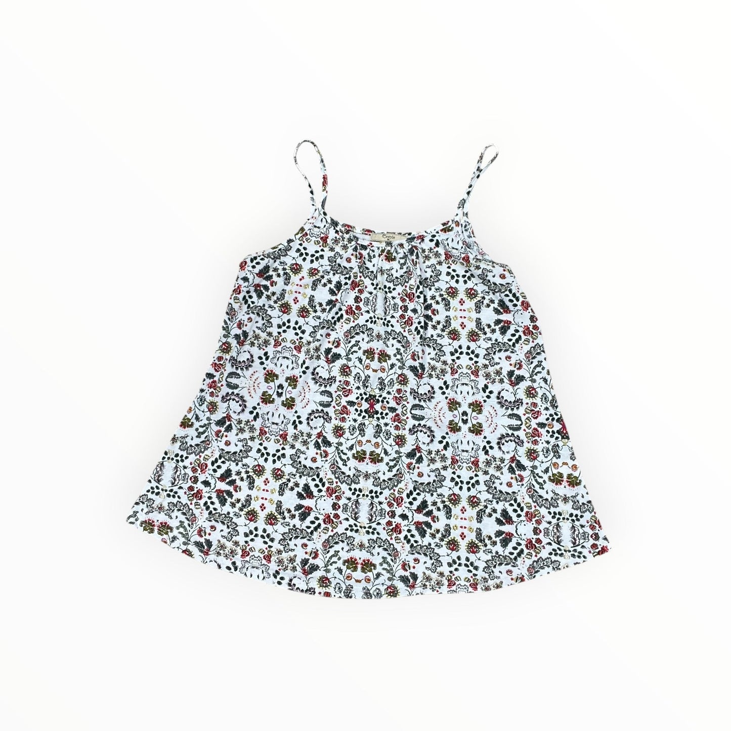 Top Cami By Clothes Mentor In Green & White, Size:M