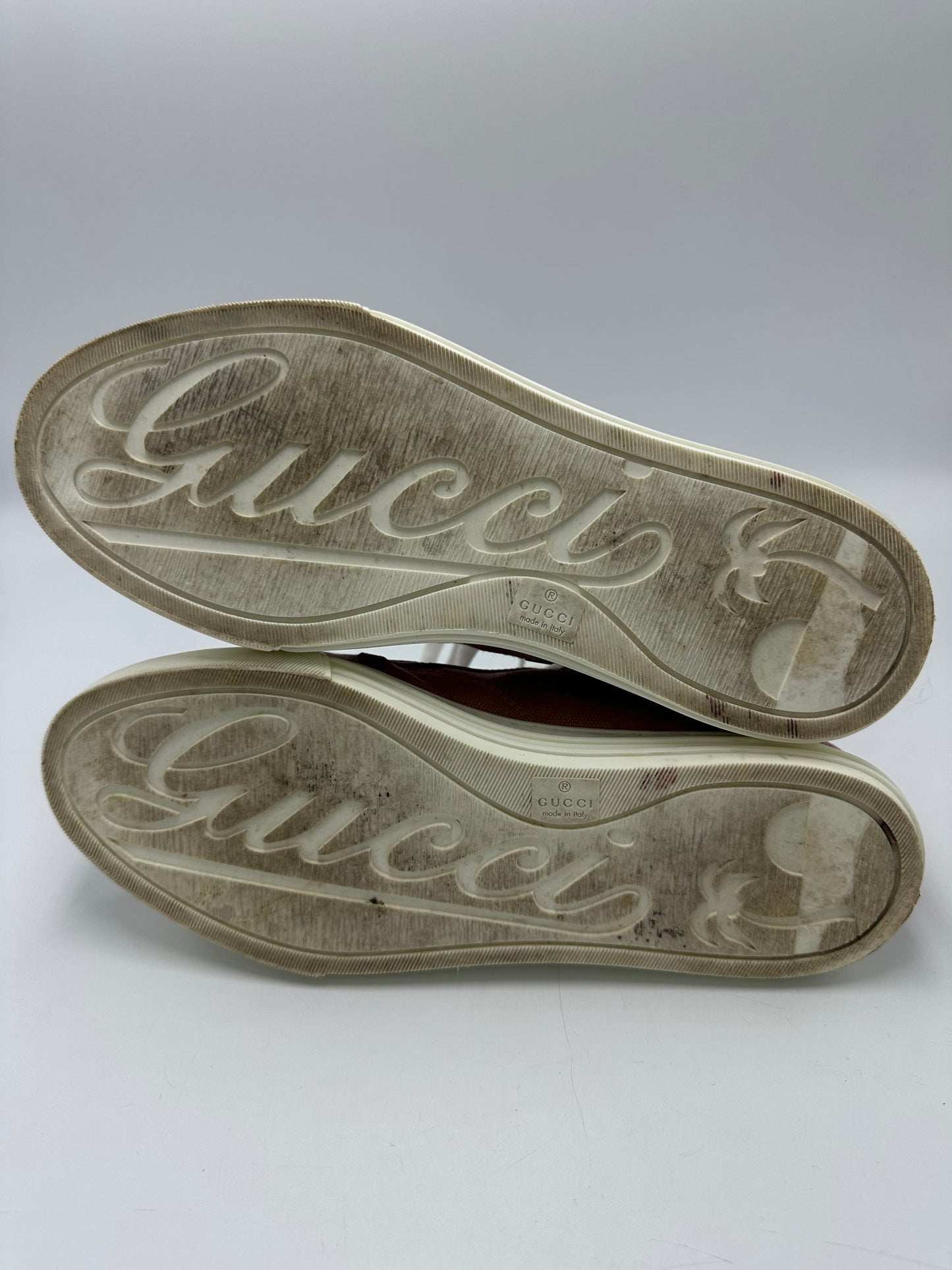 Gucci Miro Soft High Top Luxury Designer Sneaker In Pink, Size: 6