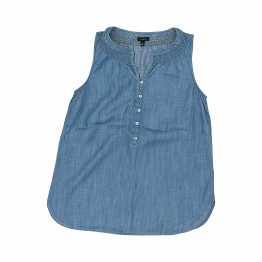 Blouse Sleeveless By Talbots In Blue, Size:Xs