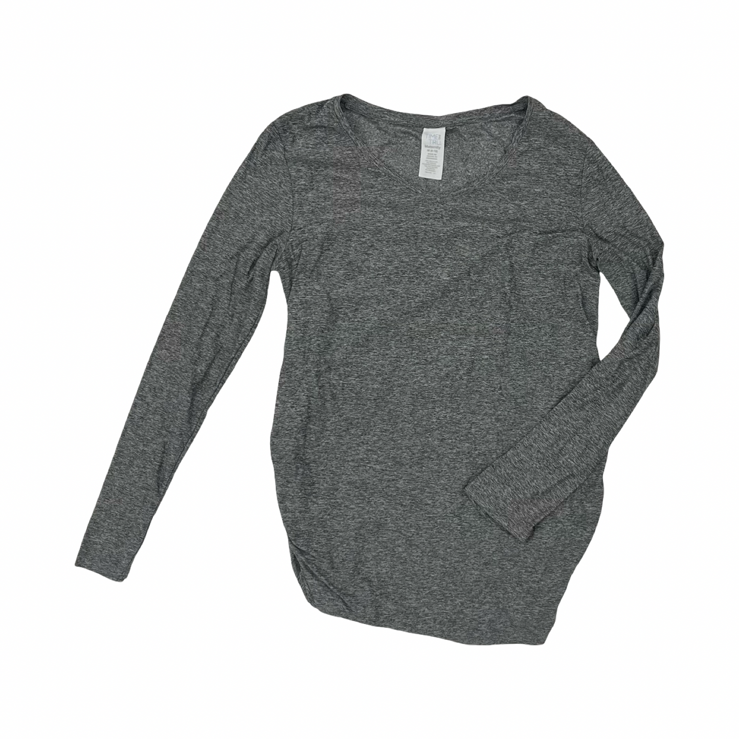 Mat Athletic Top Ls By Time And Tru In Grey, Size:M