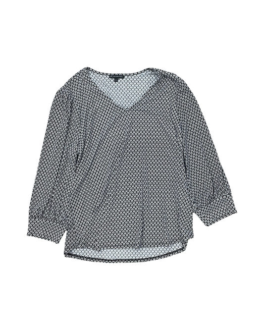Top Ls By Adrianna Papell In Black & White, Size:L
