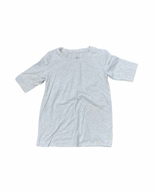 Top Ss Basic By Cuddl Duds In Cream, Size:Xs