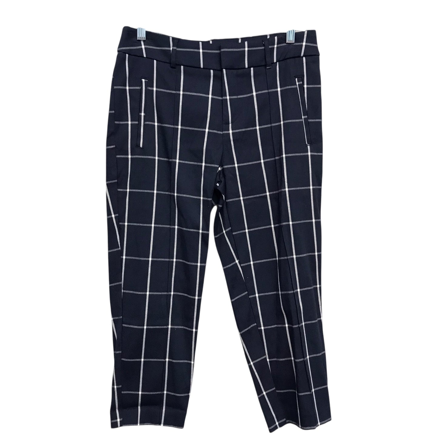 Pants Cropped By Time And Tru In Blue & White, Size:6