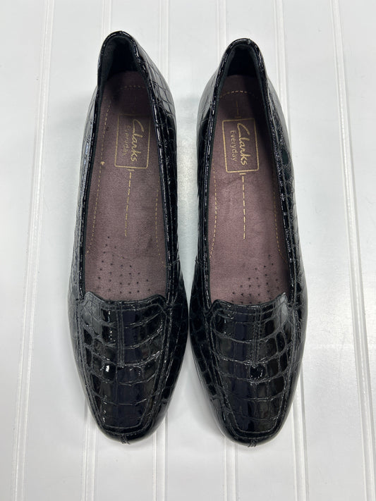 Shoes Flats By Clarks In Black, Size:8.5
