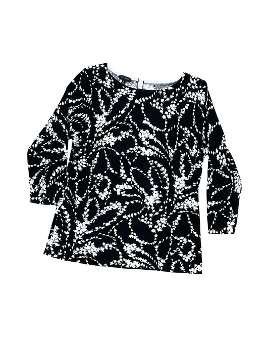 Top Ls By Talbots In Black & White, Size:M