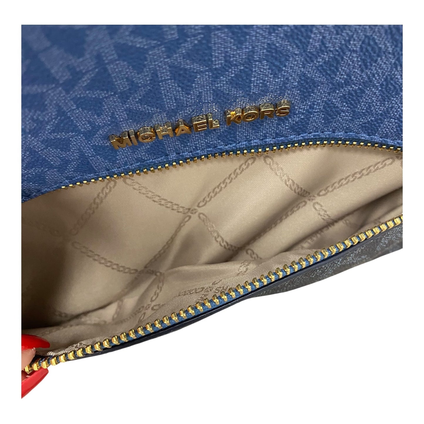 Backpack Designer By Michael Kors In Blue, Size:Medium