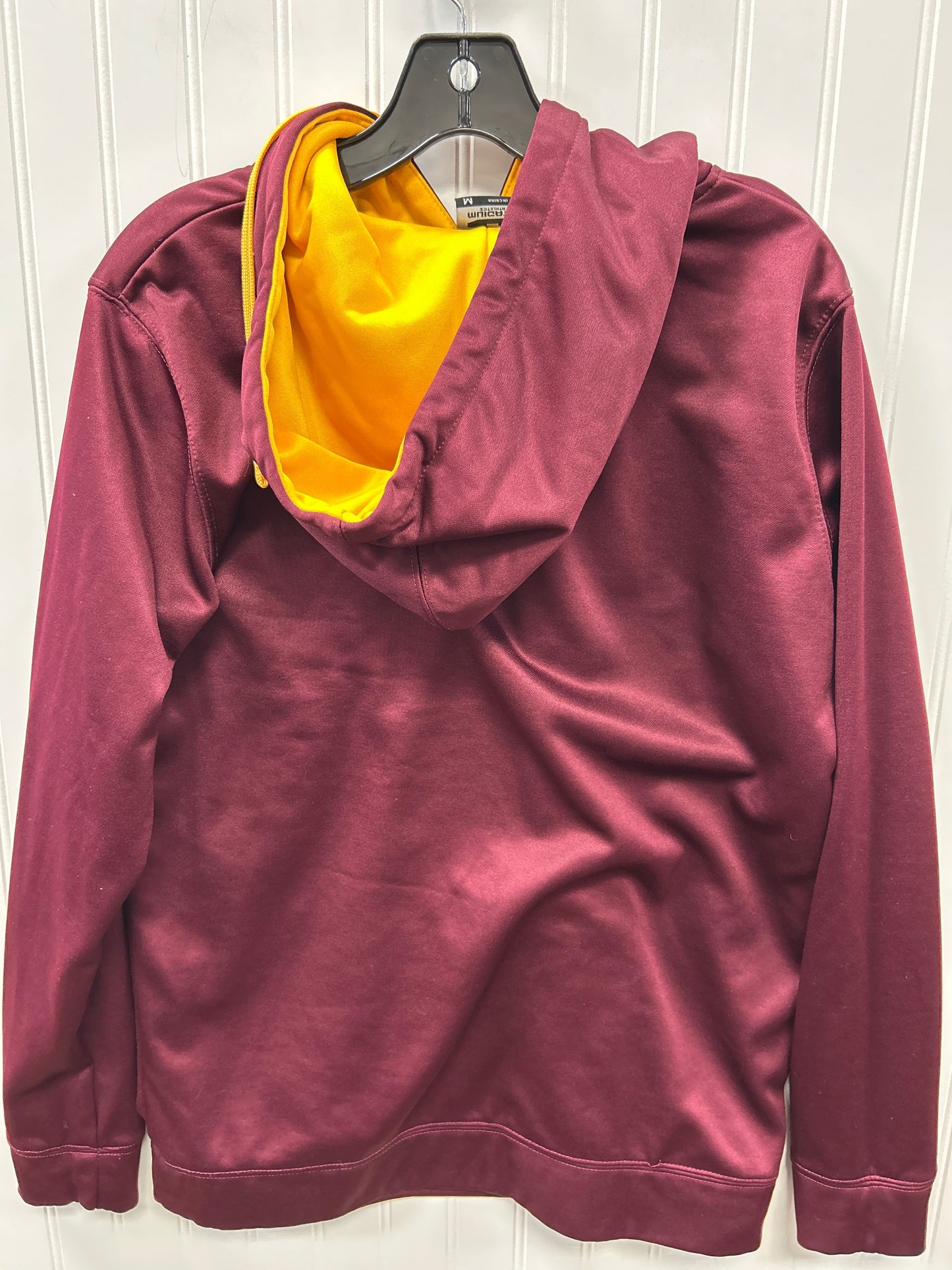 Athletic Sweatshirt Hoodie By Clothes Mentor In Maroon, Size:M