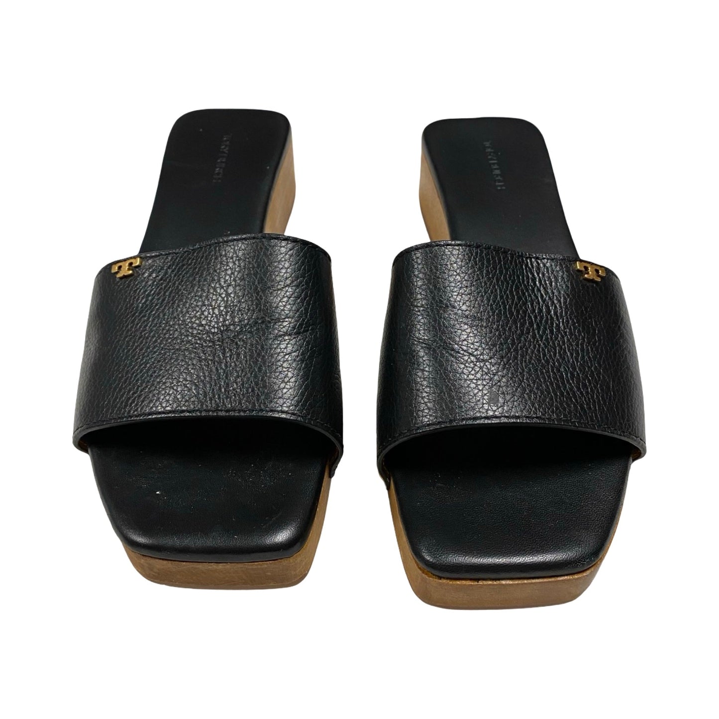 Sandals Designer By Tory Burch In Black & Brown, Size:8.5