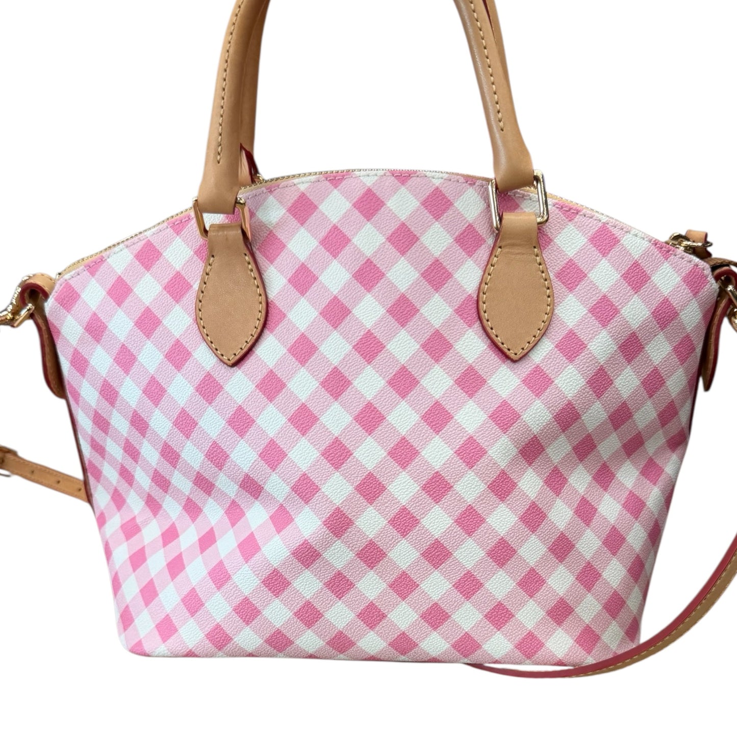 Handbag Designer By Dooney And Bourke In Plaid Pattern, Size:Medium