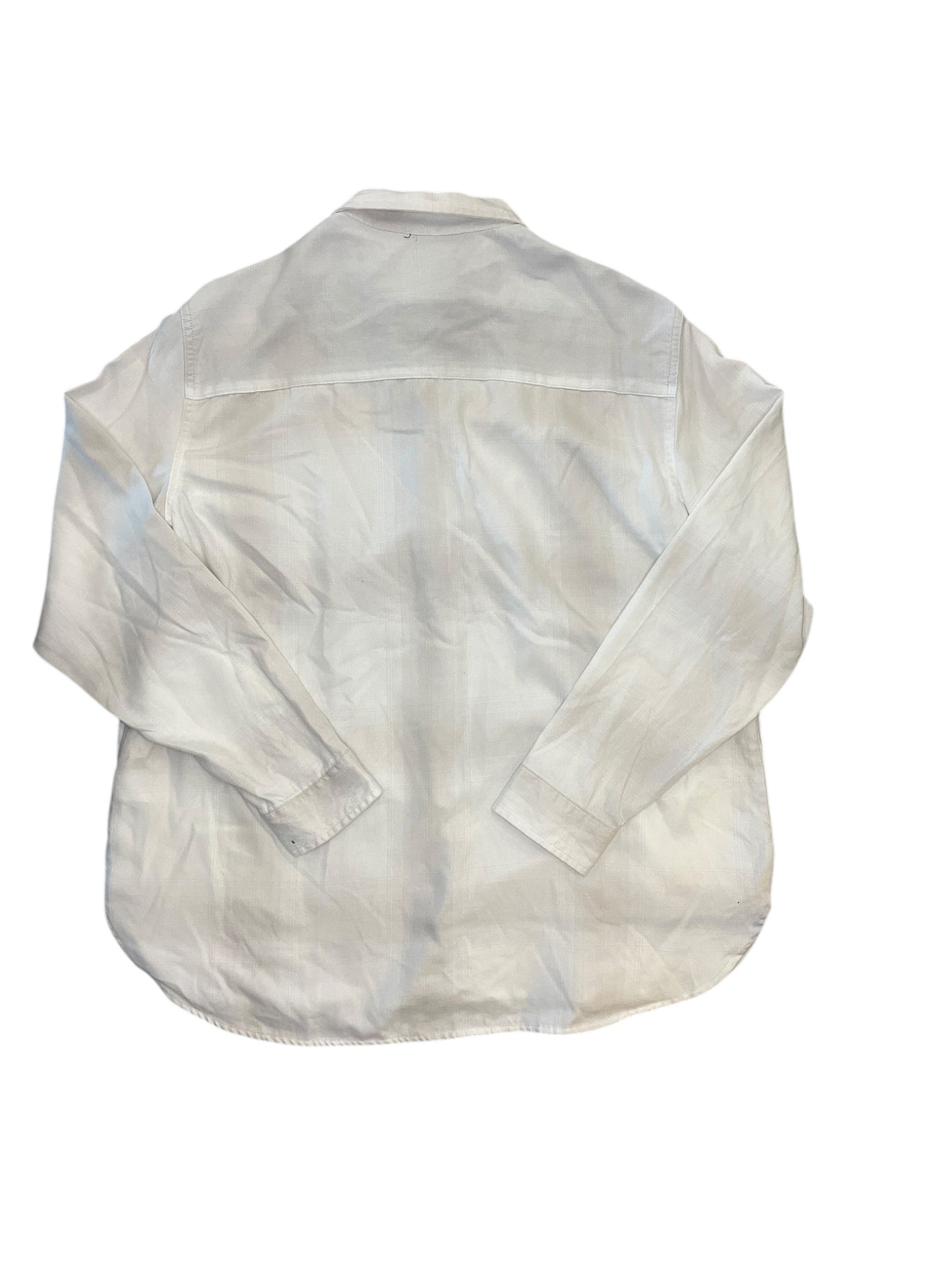 Blouse Ls By Jachs Girlfirend In White, Size:Xl