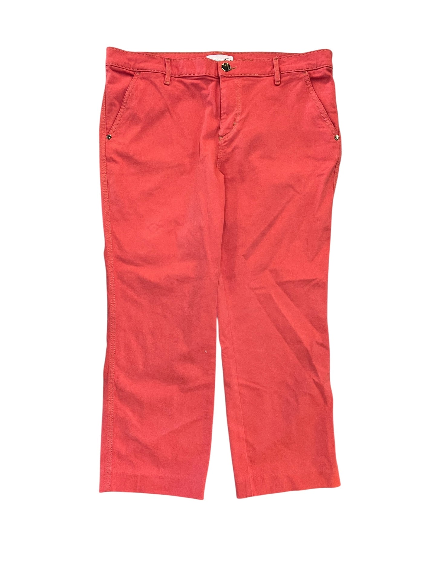 Jeans Cropped By Loft In Pink Denim, Size:Xl