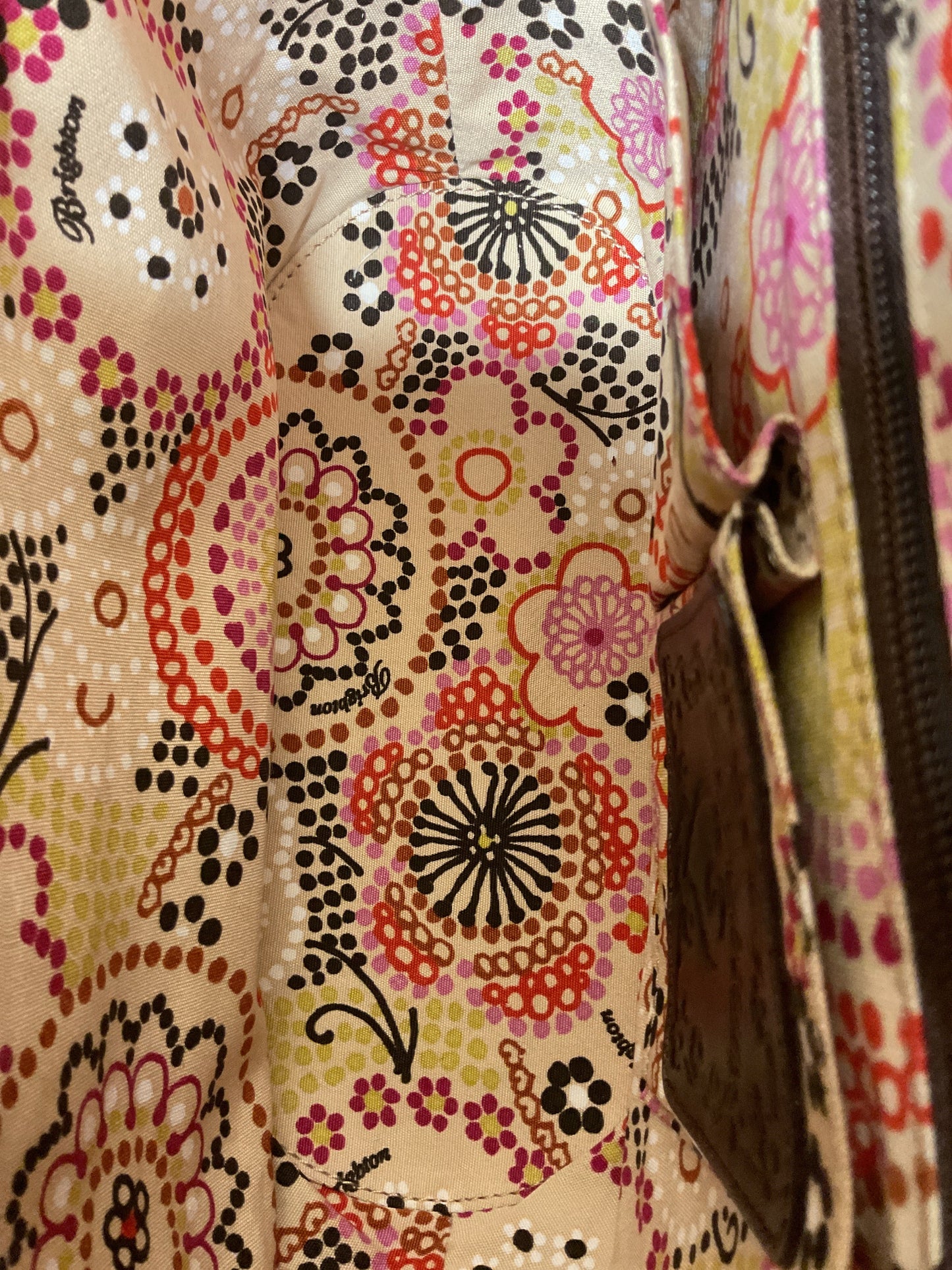 Handbag By Brighton In Brown & Cream, Size:Small