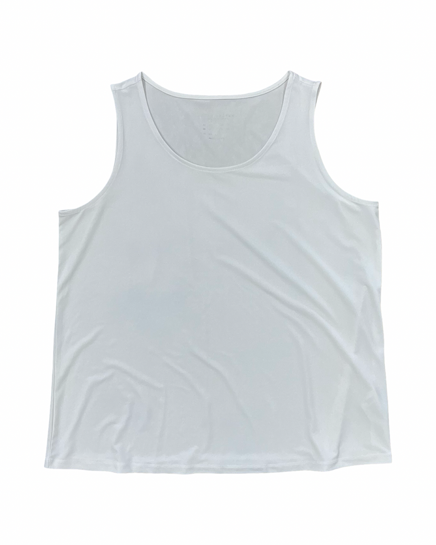 Tank Top By Susan Graver In White, Size:1X