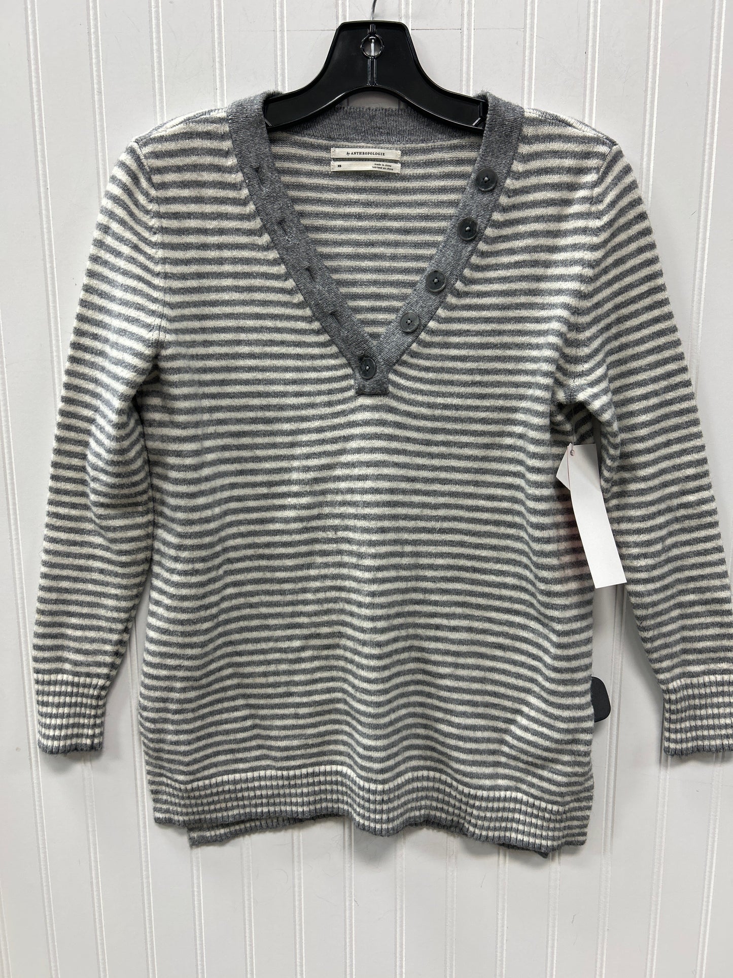 Top Ls By Anthropologie In Grey & White, Size:Xs