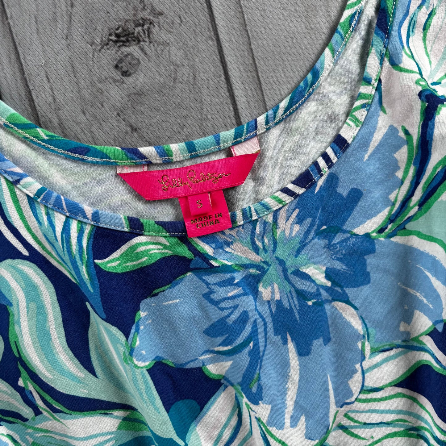 Romper Designer By Lilly Pulitzer In Blue & Green, Size: S