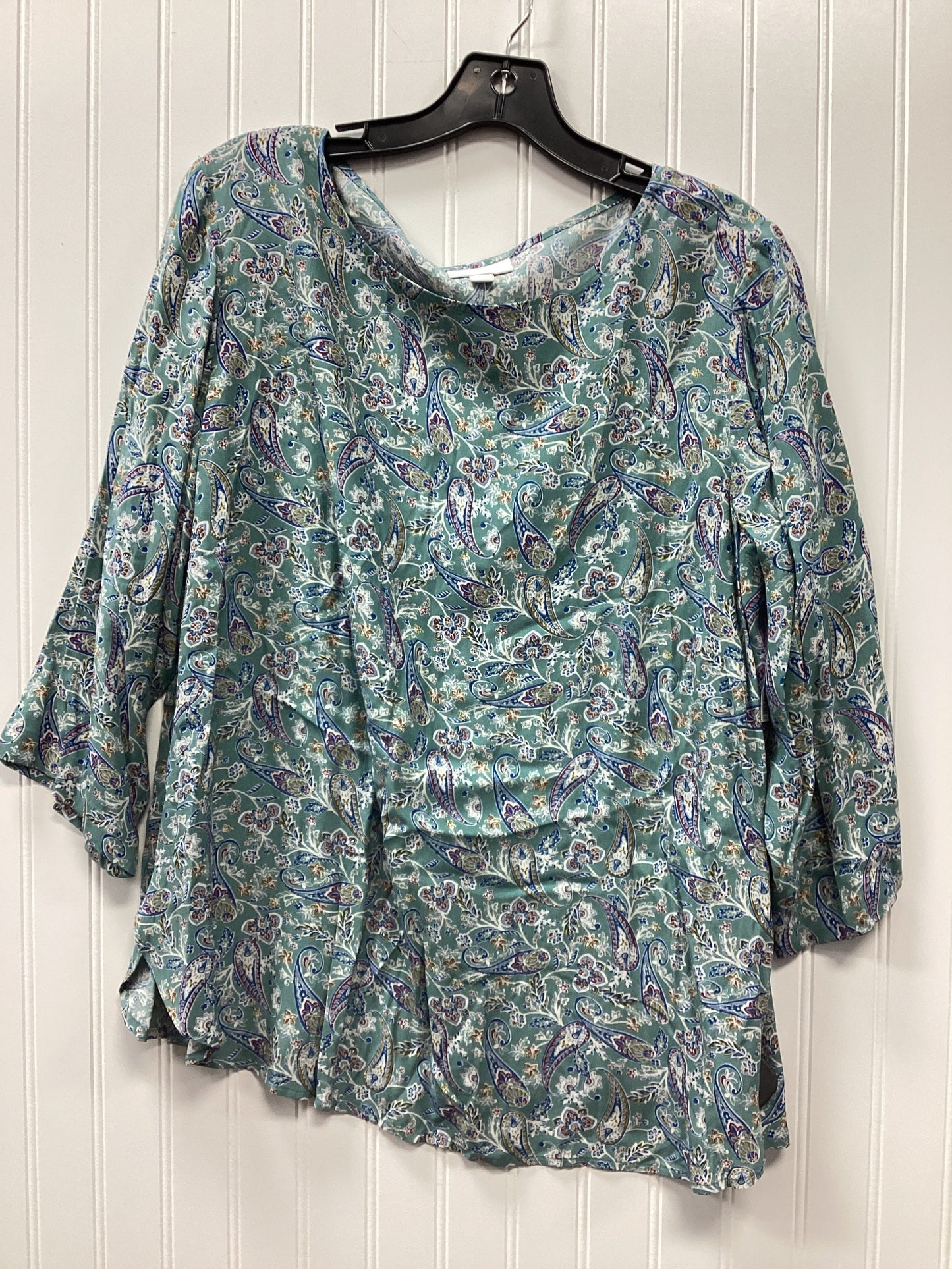 Top Ls By J. Jill In Aqua, Size:Xlp