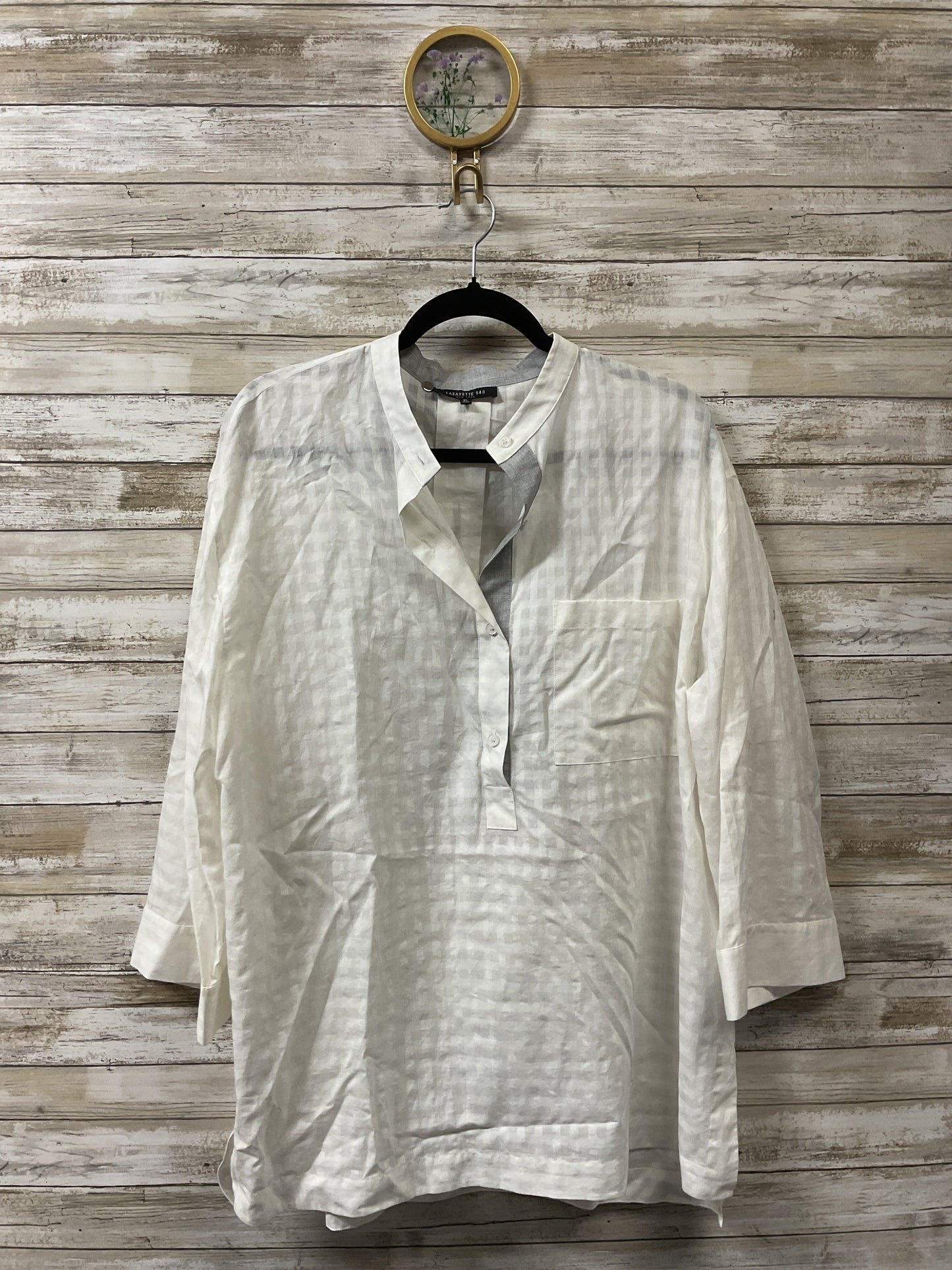 Top Ls Designer By Lafayette 148 In White, Size:Xl